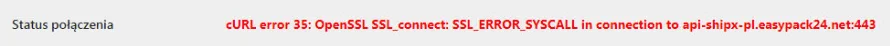 InPost cURL SSL błąd