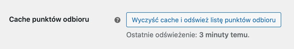 eNadawca WooCommerce - Ustawienia cache