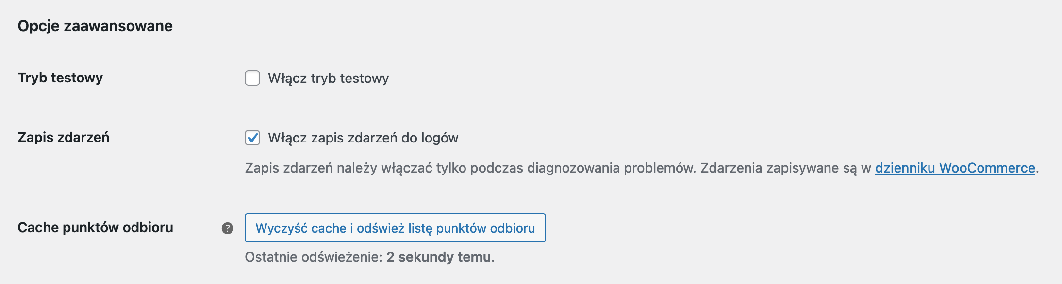 InPost WooCommerce - Opcje zaawansowane