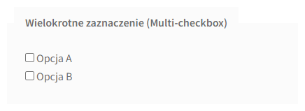 Wielokrotne zaznaczenie (Multi-checkbox) - pole w sklepie