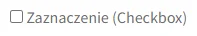Zaznaczenie (checkbox) - pole w sklepie