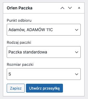 Nowe zamówienie Orlen Paczka WooCommerce