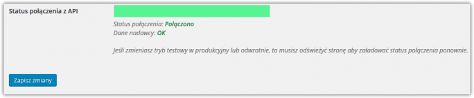 Połączenie z API