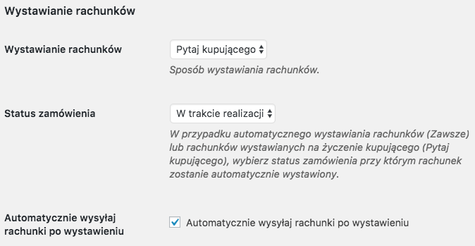 WooCommerce iFirma – wystawianie rachunków