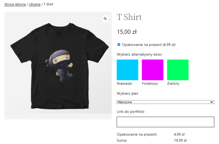 edycja strony produktowej WooCommerce