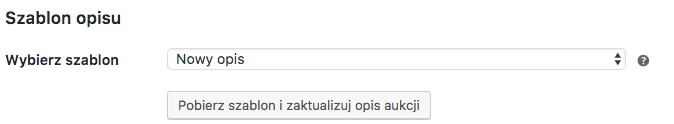 Allegro WooCommerce - zmiana szablonu opisu