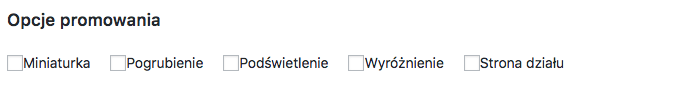 WooCommerce Allegro - Opcje promowania