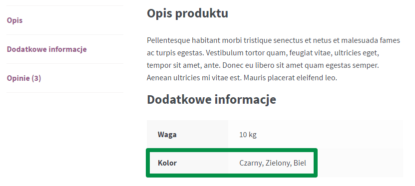 Produkt zewnętrzny WooCommerce - dodatkowe informacje