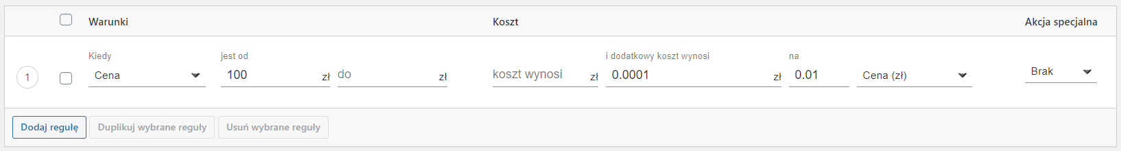 Prowizja od wartości zamówienia