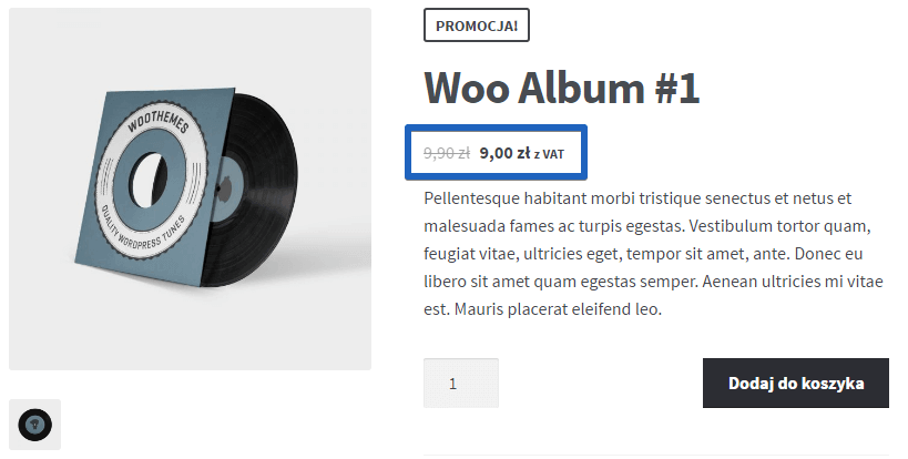 Promocje w Woocommerce - widok sklepu