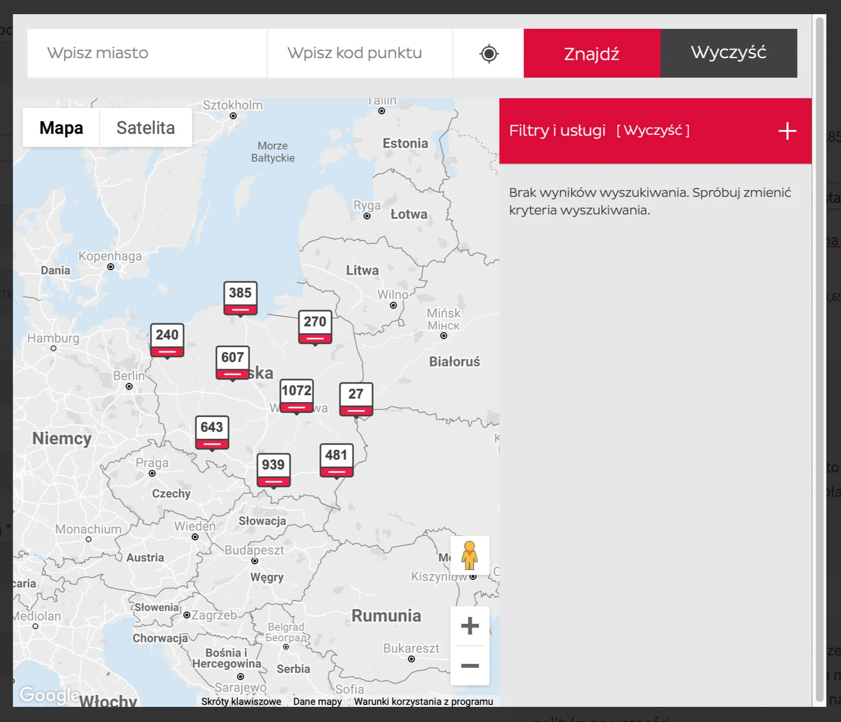 DPD WooCommerce - Mapa punktów DPD Pickup