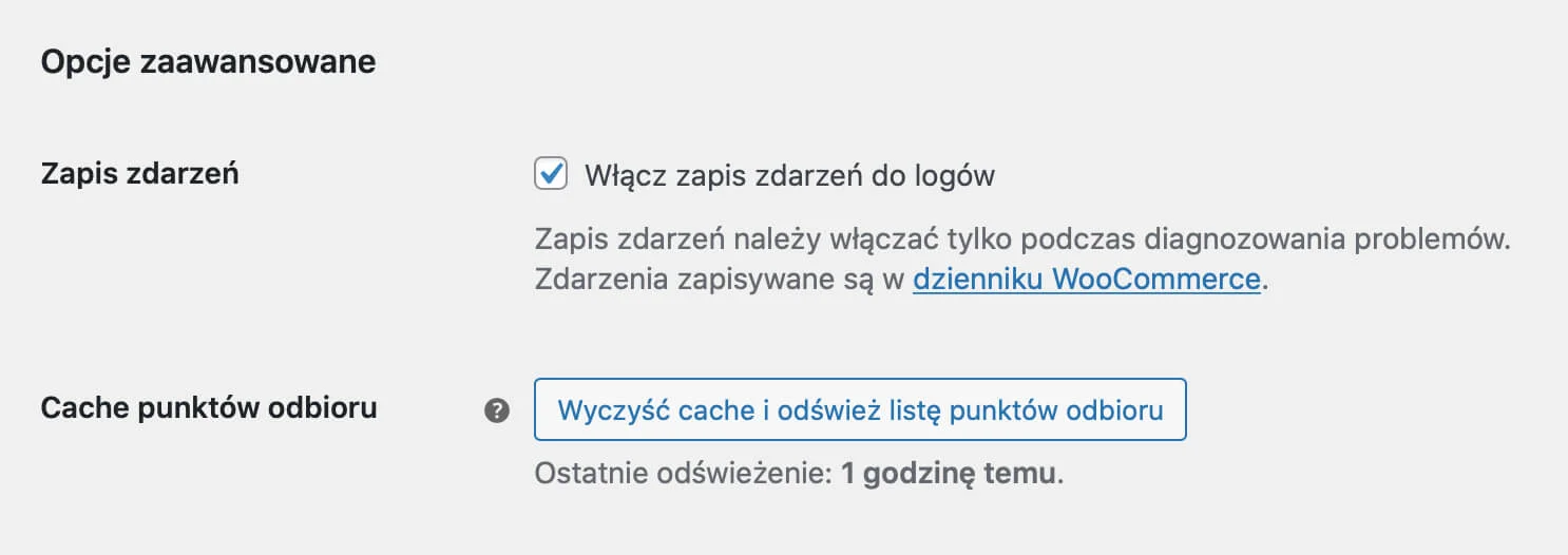 DPD WooCommerce - Opcje zaawansowane