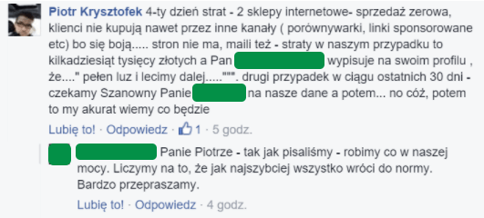 Komentarz na temat awarii firmy hostingowej