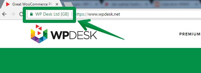 Certyfikat SSL EV - pasek adresu