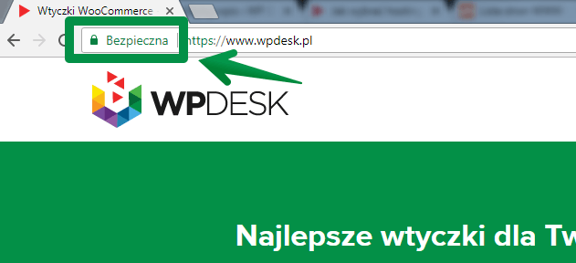 Certyfikat SSL - pasek adresu