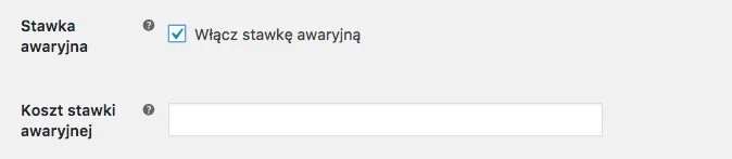 WooCommerce UPS – stawka awaryjna