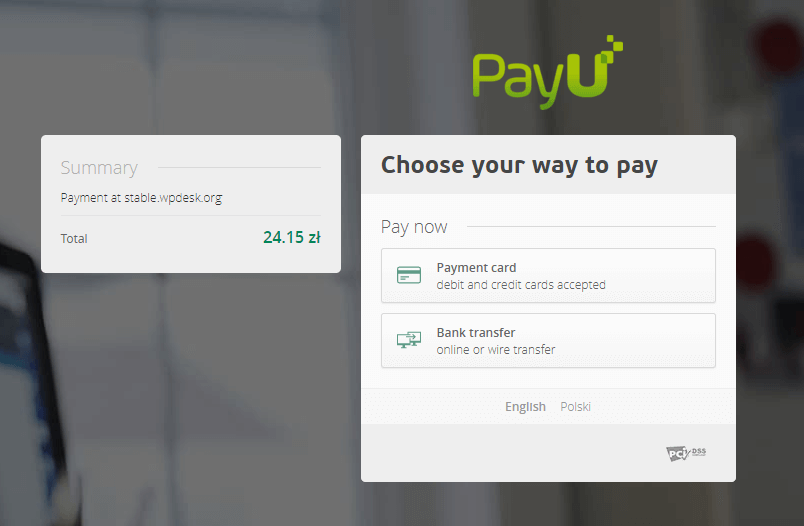 Płatność testowa PayU