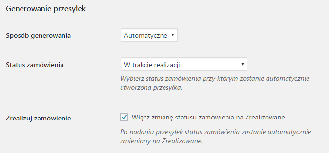 WooCommerce InPost - automatyczne generowanie etykiet