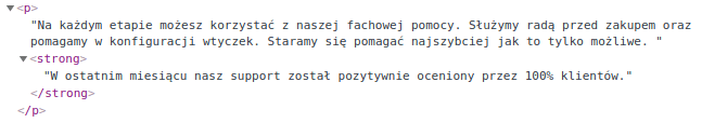 Kod HTML: znacznik <p>