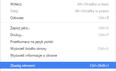 Jak zbadać element
