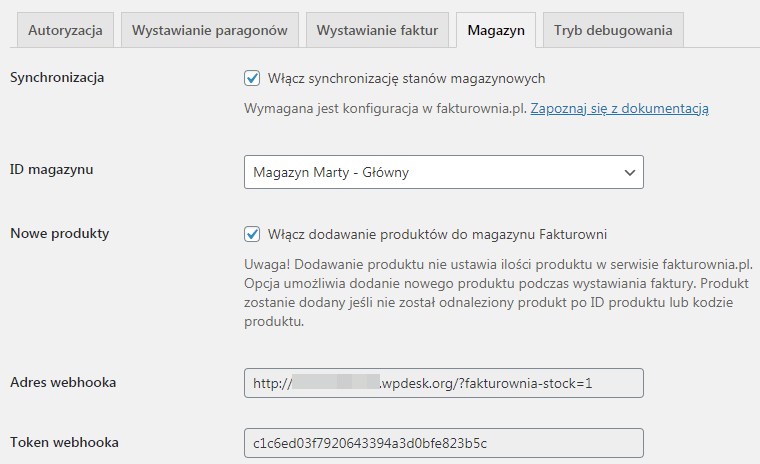 Fakturownia - synchronizacja stanów magazynowych