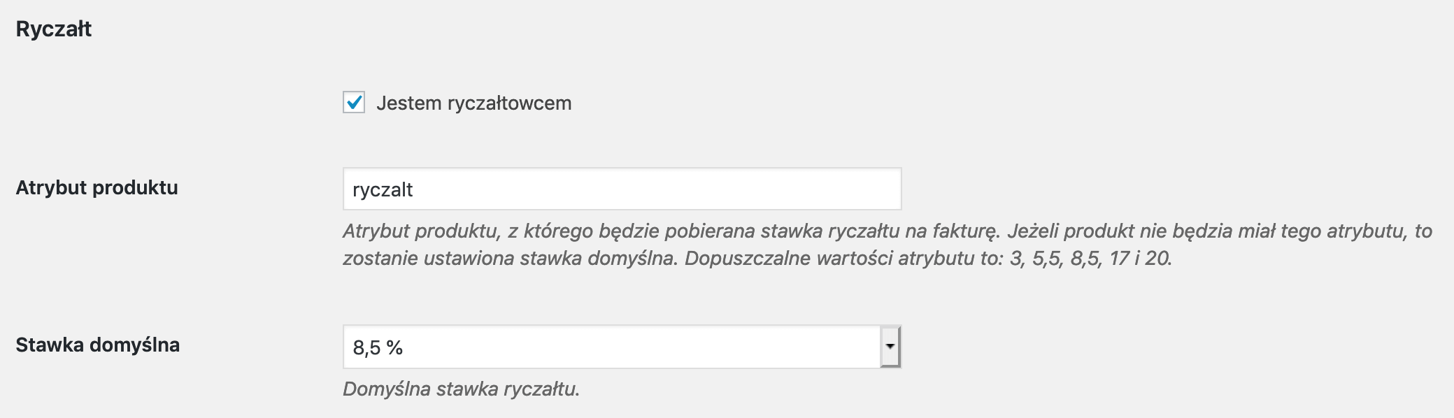 Obsługa ryczałtu we wtyczce iFirma WooCommerce