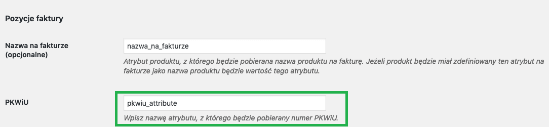 Konfiguracja PKWiU we wtyczce iFirma WooCommerce