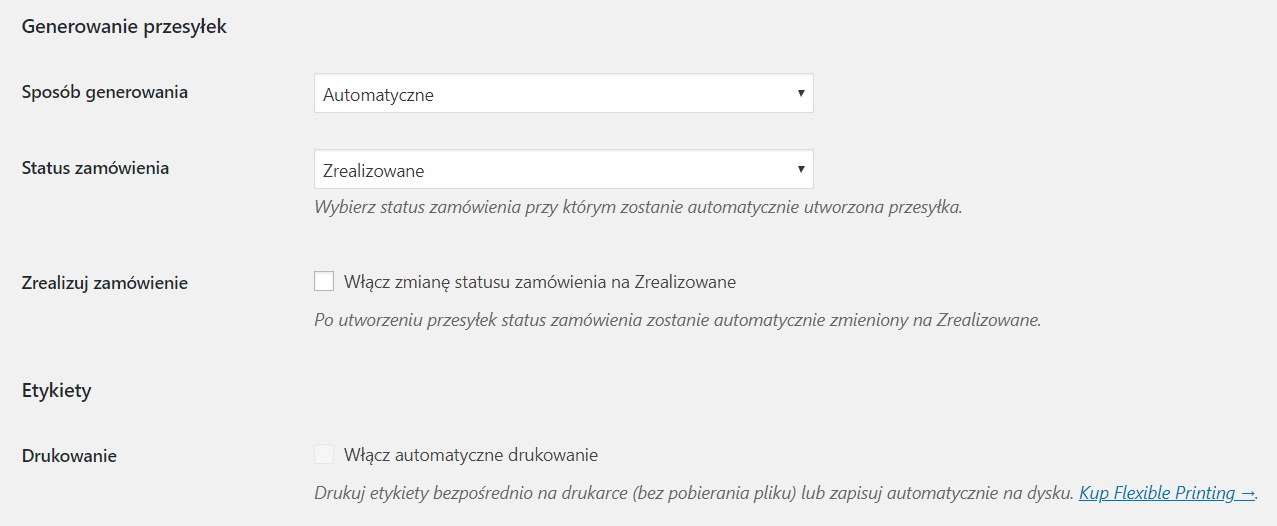 Generowanie przesyłek i etykiet eNadawcy w WooCommerce