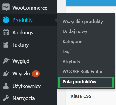 Pola produktów w WooCommerce