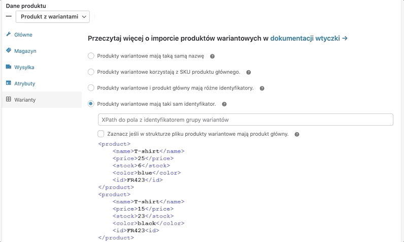 WooCommerce Dropshipping XML Variable Product Import Settings