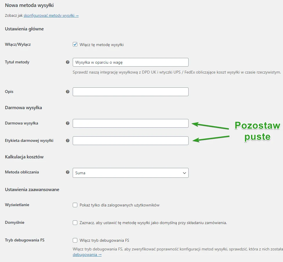 flexible shipping - darmowa wysyłka