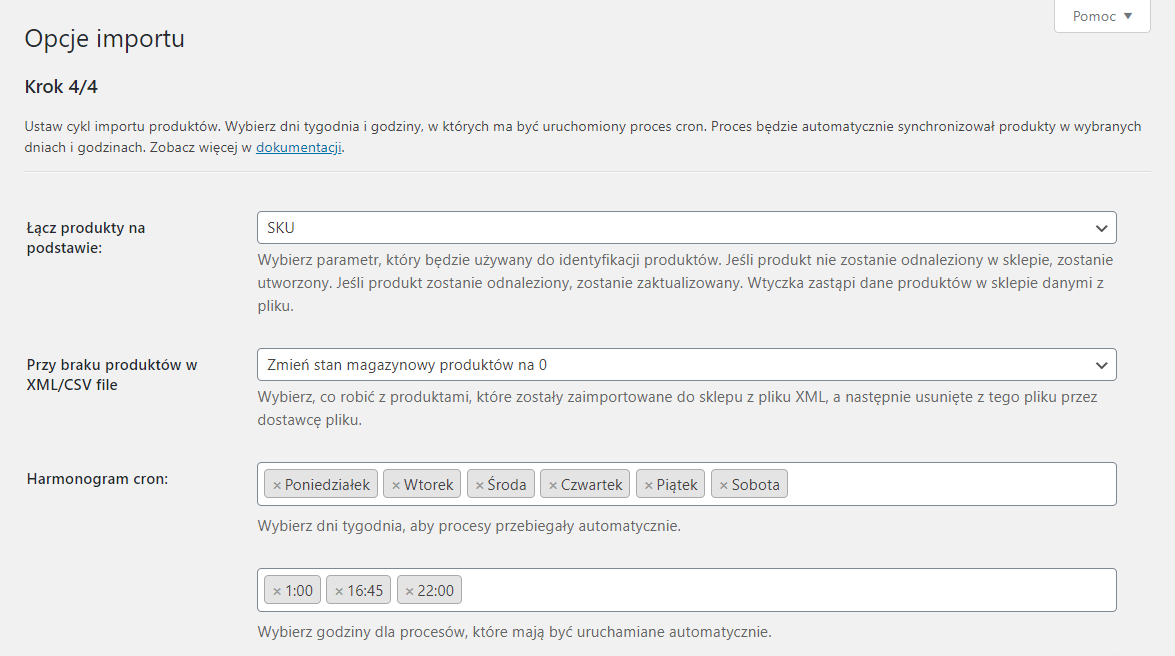Opcje importu produktów hurtowni Dropshipping XML WooCommerce