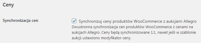 Synchronizacja cen integracja WooCommerce z Allegro