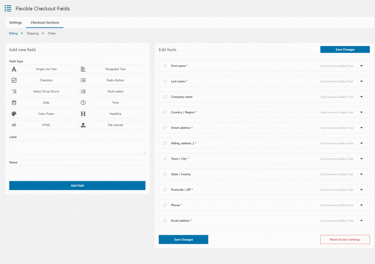 Flexible Checkout Fields 3.0 - pełen ekran i więcej przestrzeni
