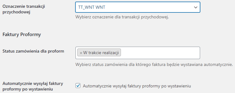 Faktura proforma w WooCommerce inFakt