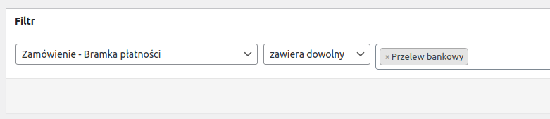 Filtr bramka płatności