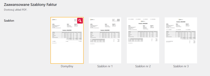 Zaawansowane Szablony Faktur WooCommerce - szablon