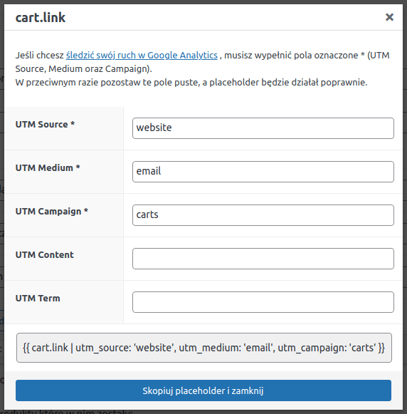 UTM builder