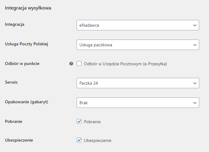 Integracja z metodami wysyłki Flexible Shipping