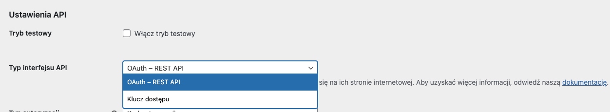 UPS Etykiety - wybór interfejsu