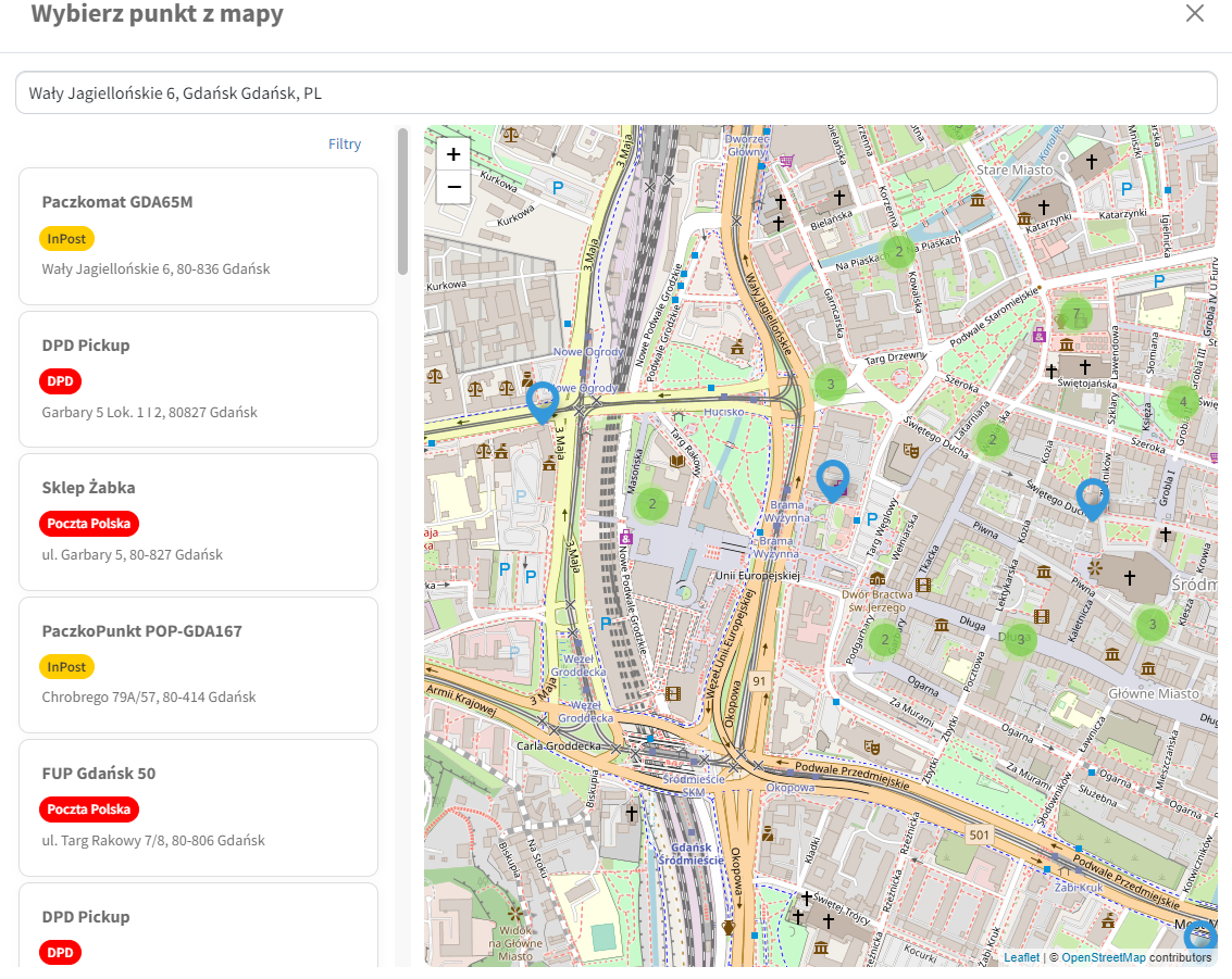 Mapa pop-up w Polsce