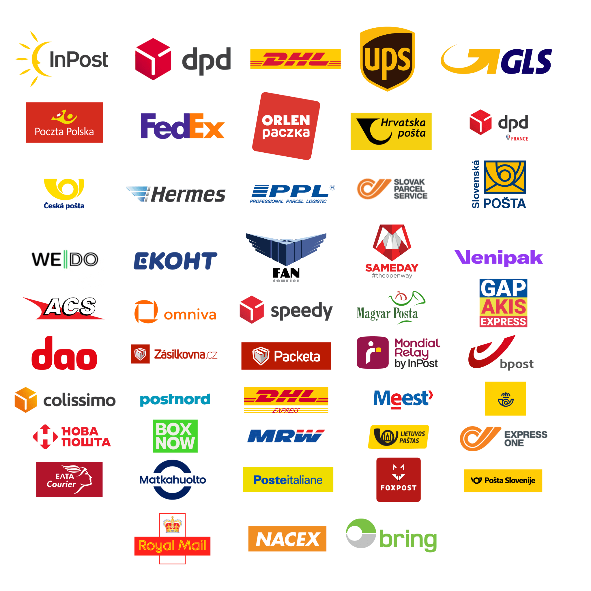 Punkty Odbioru WooCommerce - loga kurierów