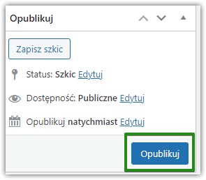 Zapisz i opublikuj