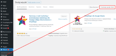 Wyszukaj wtyczki ShopMagic