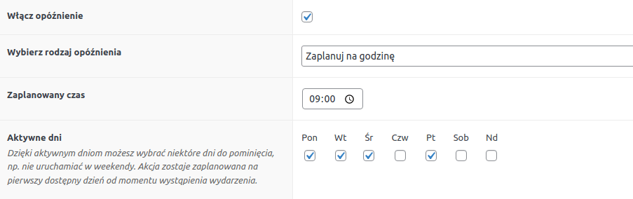 ShopMagic opóźnienie na godzinę