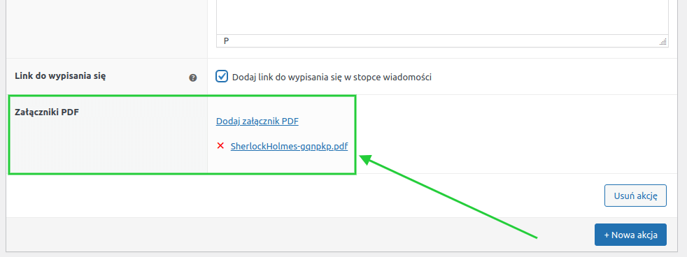 Jak dodać załączniki PDF