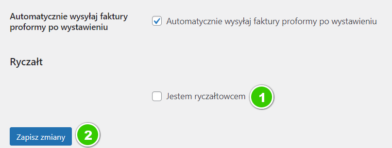 Włączenie obsługi ryczałtu we wtyczce inFakt WooCommerce