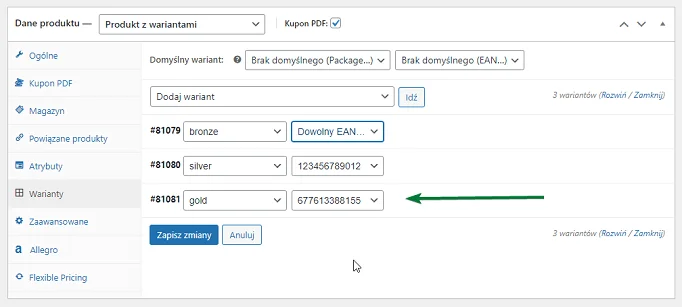Dopasowanie kuponow woocommerce