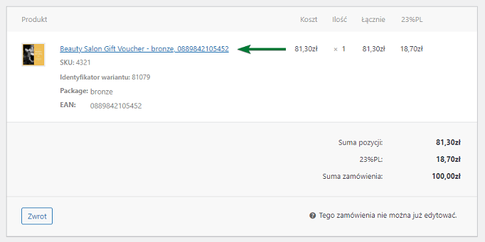 Dopasowanie kupony warianty woocommerce