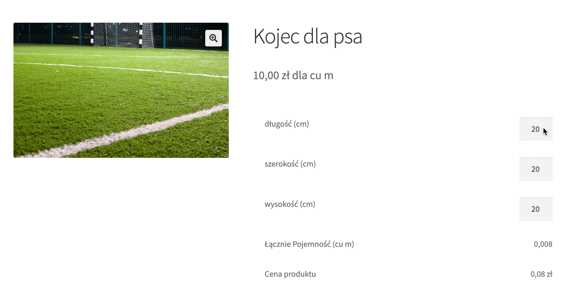 Kalkulator jednostek - dynamiczne obliczanie ceny dla jednostek objętości